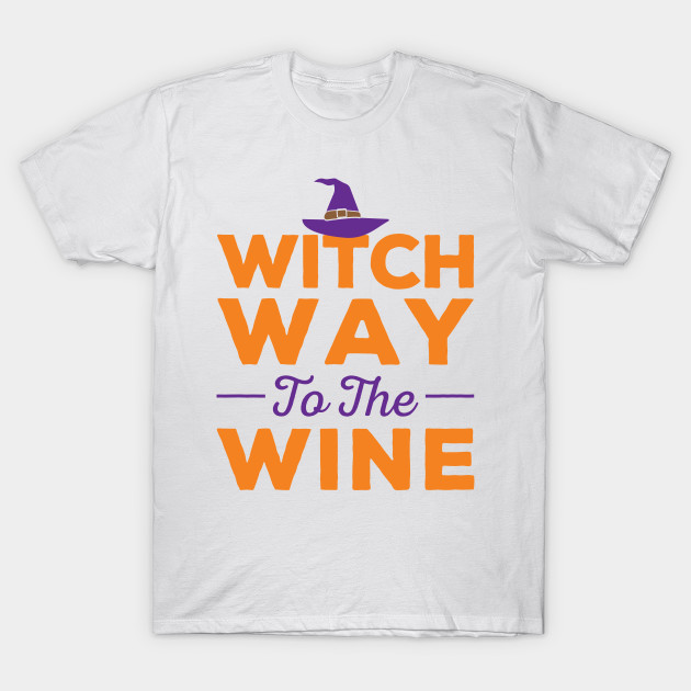 Witch Way to the Wine Halloween T-Shirt-TOZ